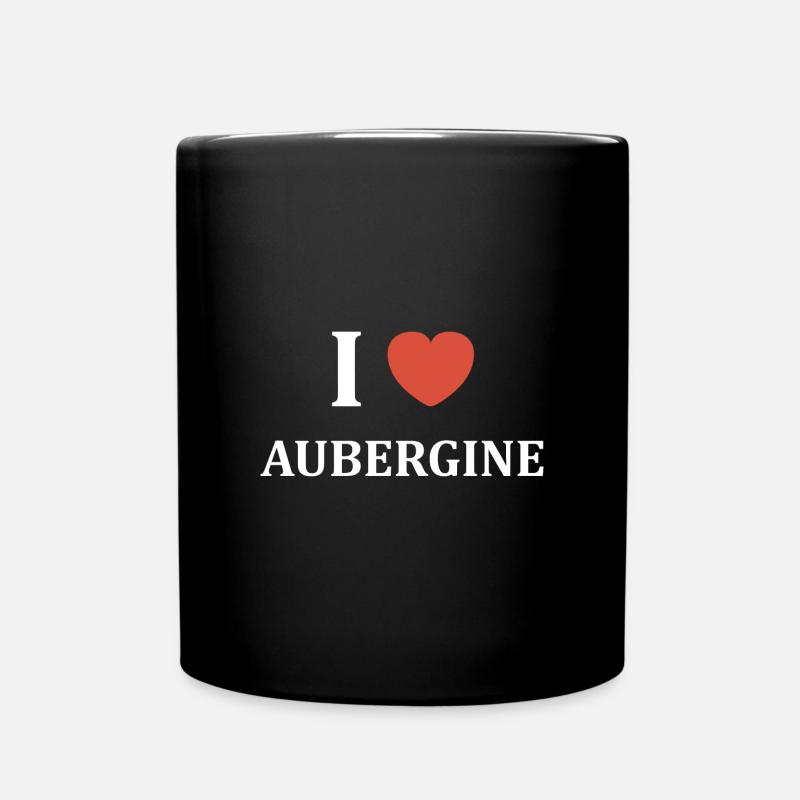 i love aubergine - Mug uni - noir