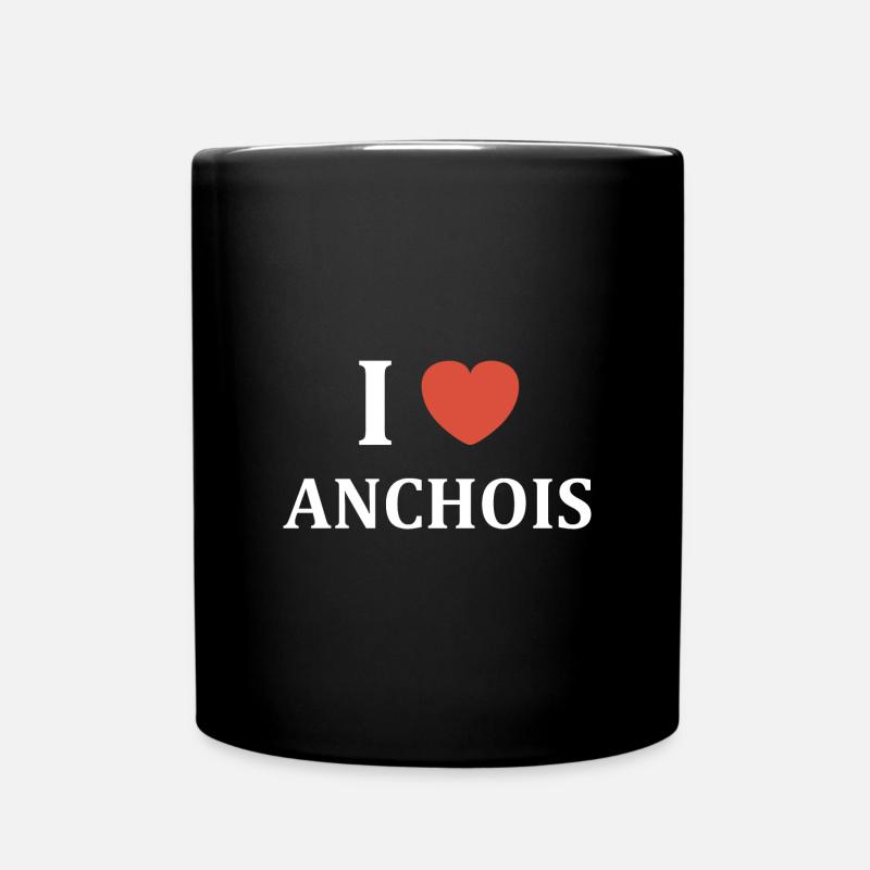 i love anchois - Mug uni - noir