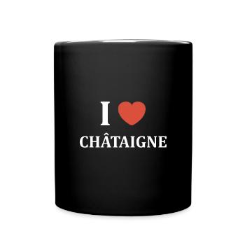 i love châtaigne - Mug uni - noir - Devant