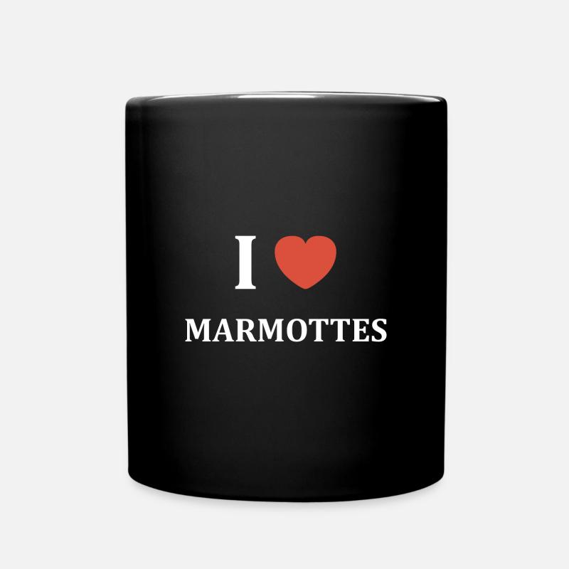 i love marmottes - Mug uni - noir