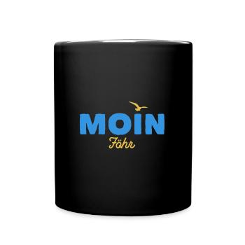 Nordsee Moin Föhr - Tasse einfarbig - Schwarz - Vorne