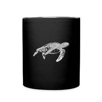 Elegant vintage turtle - Full Colour Mug - black - Front