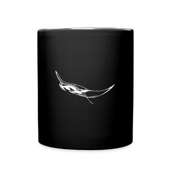 Élégantes raies manta flottantes - Mug uni - noir - Devant