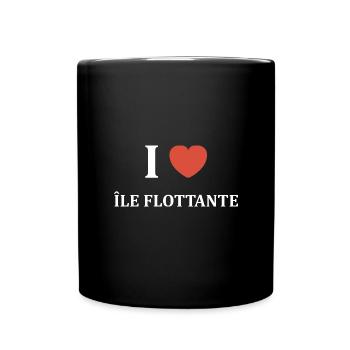 i love Île flottante - Mug uni - noir - Devant