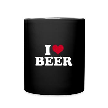 I Love Beer - Full Colour Mug - black - Front