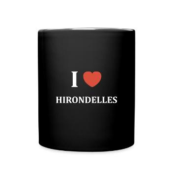 i love Hirondelles - Mug uni - noir - Devant