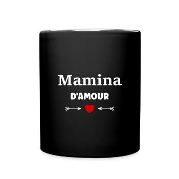 Mamina d'amour - Mug uni - noir - Devant