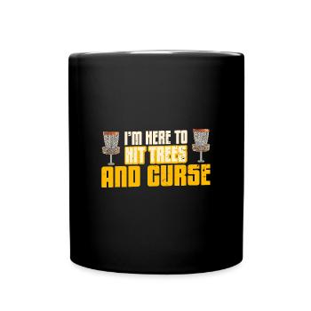 Frisbee Discgolf Disc Golf Sportart Werfen - Tasse einfarbig - Schwarz - Vorne