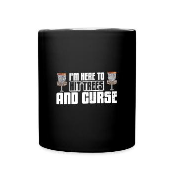Frisbee Discgolf Disc Golf Sportart Werfen - Tasse einfarbig - Schwarz - Vorne
