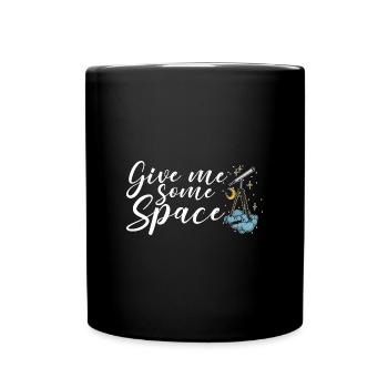 Weltraum Teleskop Astronomie Sterne Planeten - Tasse einfarbig - Schwarz - Vorne