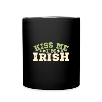 Shamrock Irlande Drapeau irlandais de la Saint-Patrick - Mug uni - noir - Devant