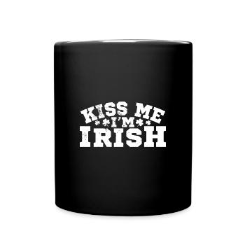 Shamrock Irlande Drapeau irlandais de la Saint-Patrick - Mug uni - noir - Devant
