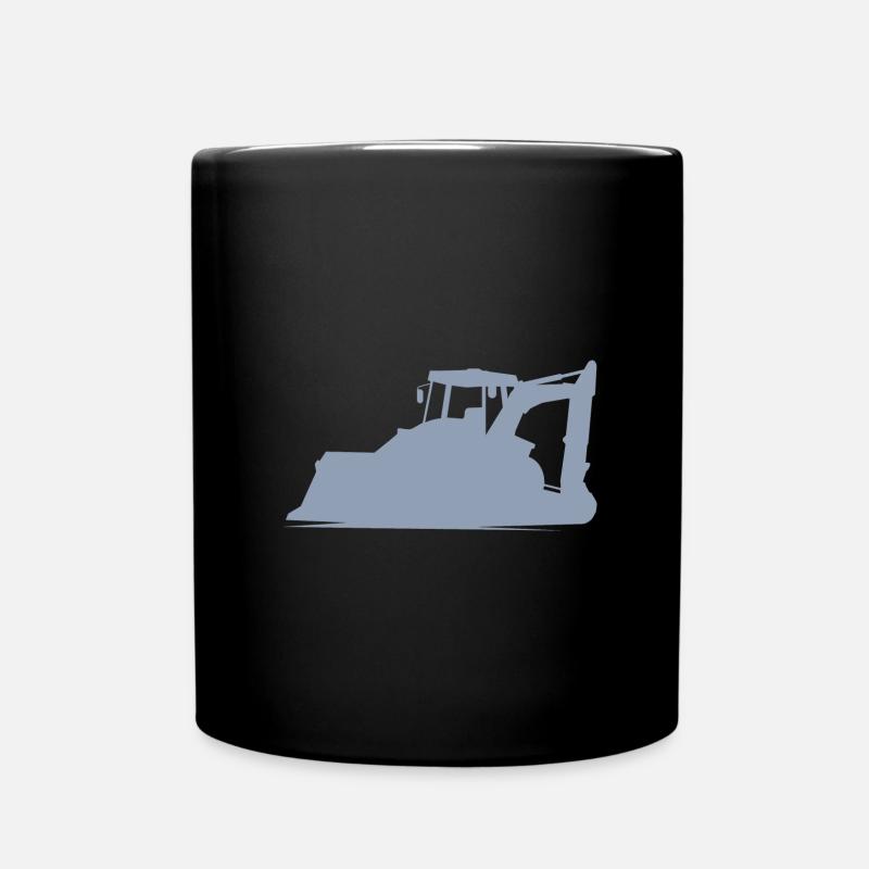 Baggerfahrer und Baugeräteführer Silhouette – - Tasse einfarbig - Schwarz