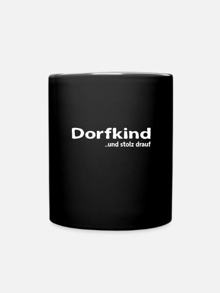 Dorfkind - Tasse einfarbig - Schwarz