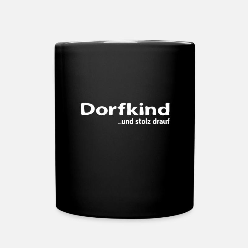 Dorfkind - Tasse einfarbig - Schwarz