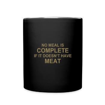Amateur de viande, BBQ, cuisine, barbecue party - Mug uni - noir - Devant