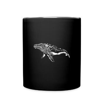Wal Vintage Meerestier - protect against plastic - Tasse einfarbig - Schwarz - Vorne