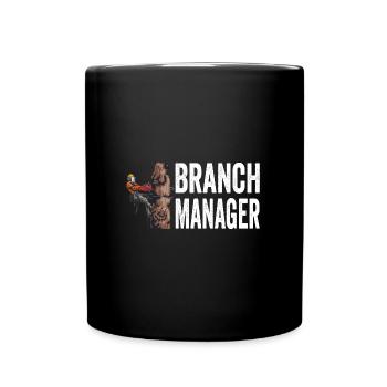 Motorsäge Branch Manager Holzfäller Kettensäge - Tasse einfarbig - Schwarz - Vorne