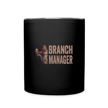 Motorsäge Branch Manager Holzfäller Kettensäge - Tasse einfarbig - Schwarz - Vorne