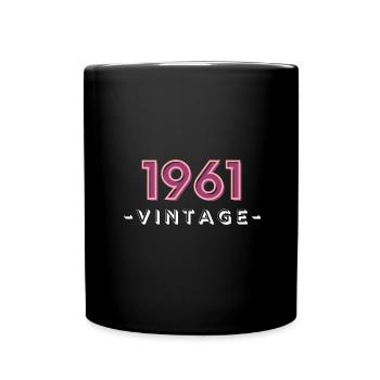 born 1961 gift idea birthday year 61 - Full Colour Mug - black - Front