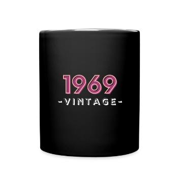 born 1969 gift idea birthday year 69 - Full Colour Mug - black - Front
