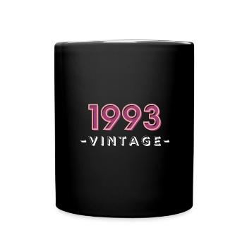 né 1993 idée cadeau anniversaire année 93 - Mug uni - noir - Devant