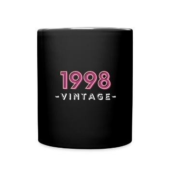 born 1998 gift idea birthday year 98 - Full Colour Mug - black - Front