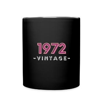 born 1972 gift idea birthday year 72 - Full Colour Mug - black - Front