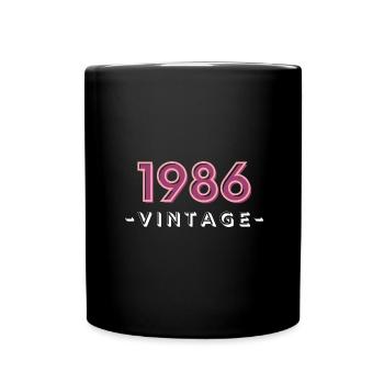 born 1986 gift idea birthday year 86 - Full Colour Mug - black - Front