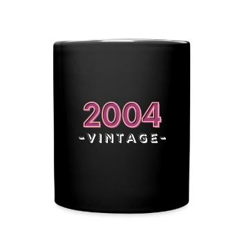 né 2004 idée cadeau anniversaire année 04 - Mug uni - noir - Devant