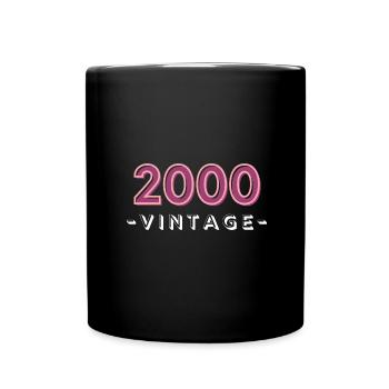 geboren 2000 geschenk idee geburtstag jahrgang 00 - Tasse einfarbig - Schwarz - Vorne