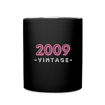 geboren 2009 geschenk idee geburtstag jahrgang 09 - Tasse einfarbig - Schwarz - Vorne