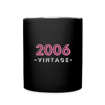 born 2006 gift idea birthday year 06 - Full Colour Mug - black - Front