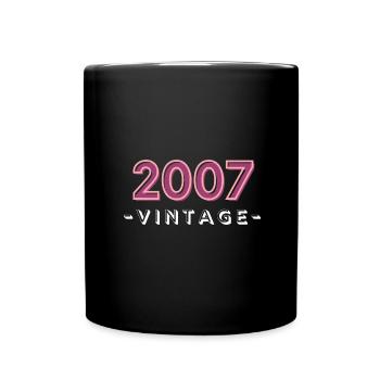 born 2007 gift idea birthday year 07 - Full Colour Mug - black - Front