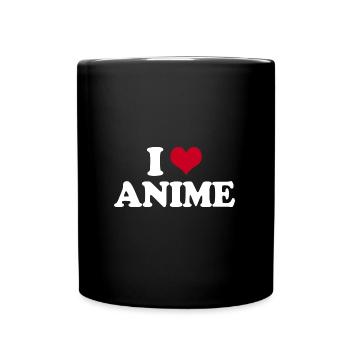 I Love Anime - Full Colour Mug - black - Front