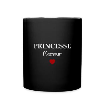 Princesse mamour - Mug uni - noir - Devant