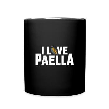 Spanish Cuisine Paella Rice Dish Travel Quote - Full Colour Mug - black - Front