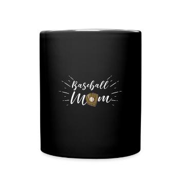 Baseball Handschuhe Ball USA Flagge Amerika - Tasse einfarbig - Schwarz - Vorne