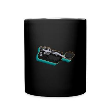 Radio Operator Hobby Mortar Morse Radio Amateur Radio - Full Colour Mug - black - Front