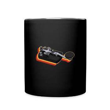 Radio Operator Hobby Mortar Morse Radio Amateur Radio - Full Colour Mug - black - Front