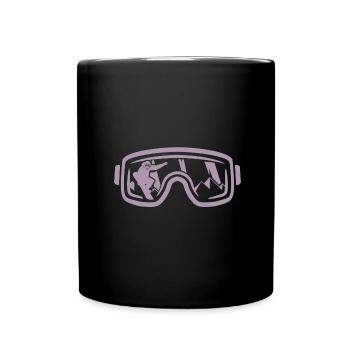 Winter magic on the snowboard: - Full Colour Mug - black - Front