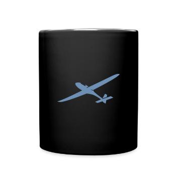 Sky Glider: Silhouette of a glider - Full Colour Mug - black - Front