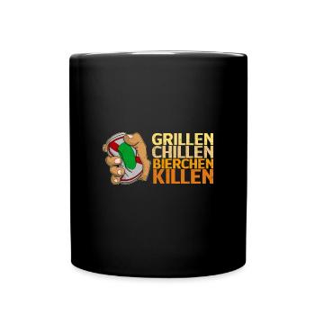 Dosenbier Kistenlauf Bier Saufen Bierzelt Alkohol - Tasse einfarbig - Schwarz - Vorne