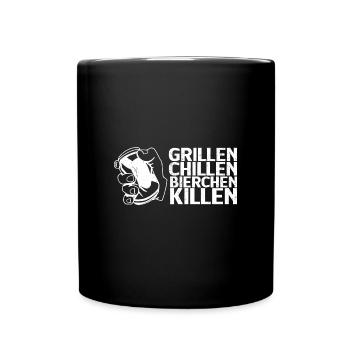 Dosenbier Kistenlauf Bier Saufen Bierzelt Alkohol - Tasse einfarbig - Schwarz - Vorne
