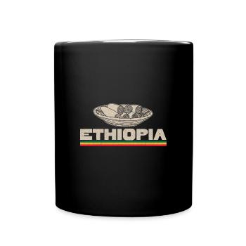 Fladenbrot Brot Backen Äthiopien Injera Brot - Tasse einfarbig - Schwarz - Vorne