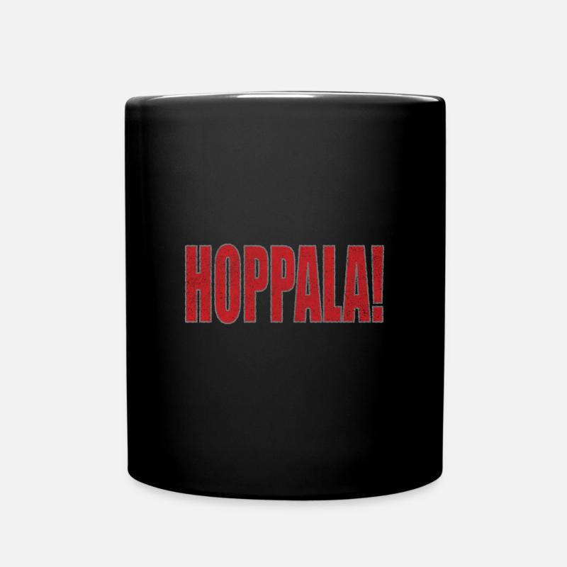 Hoppala - uups! - Tasse einfarbig - Schwarz