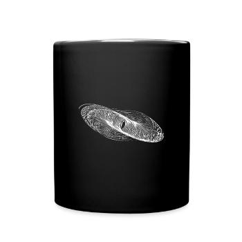 Geometric Circle Lines Ellipses - Full Colour Mug - black - Front