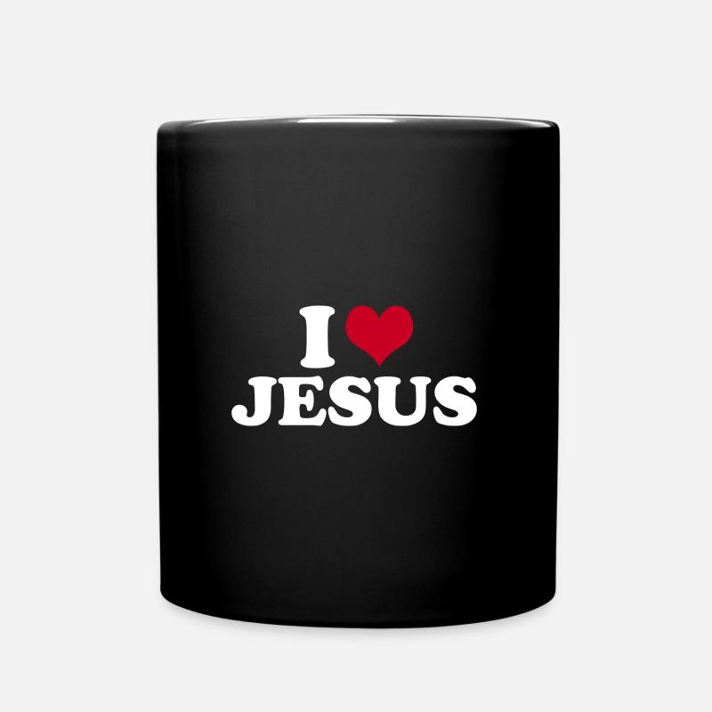 I Love Jesus - Full Colour Mug - black