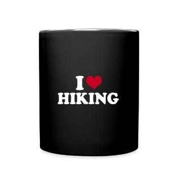 I Love Hiking - Full Colour Mug - black - Front