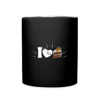 Kuchen Backen Bäckerei Hobby Karrotenkuchen - Tasse einfarbig - Schwarz - Vorne